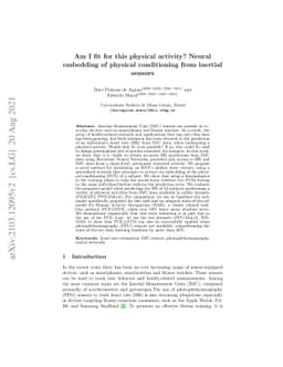 Am I fit for this physical activity? Neural embedding of physical
  conditioning from inertial sensors