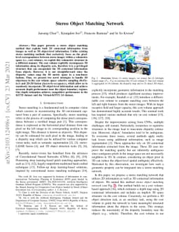 Stereo Object Matching Network