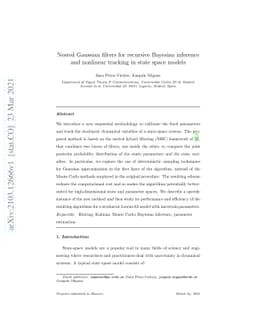 Nested Gaussian filters for recursive Bayesian inference and nonlinear
  tracking in state space models