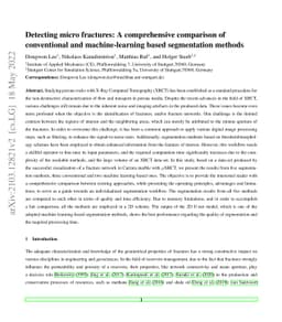 Detecting micro fractures: A comprehensive comparison of conventional
  and machine-learning based segmentation methods