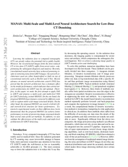MANAS: Multi-Scale and Multi-Level Neural Architecture Search for
  Low-Dose CT Denoising