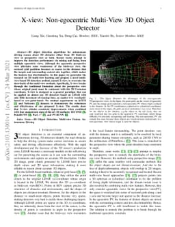 X-view: Non-egocentric Multi-View 3D Object Detector