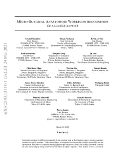 MIcro-Surgical Anastomose Workflow recognition challenge report