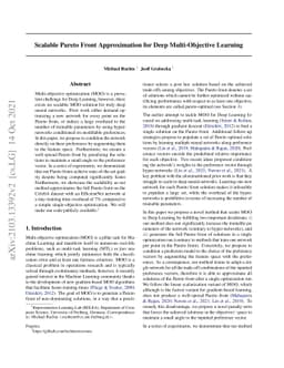 Scalable Pareto Front Approximation for Deep Multi-Objective Learning