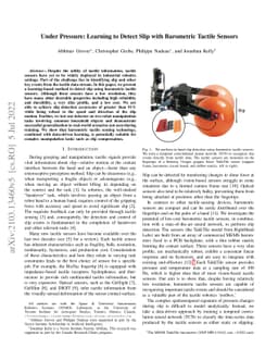 Under Pressure: Learning to Detect Slip with Barometric Tactile Sensors
