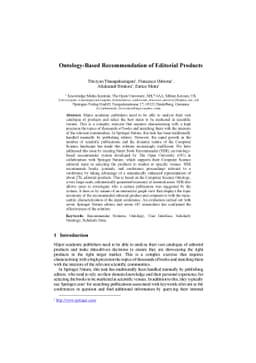 Ontology-Based Recommendation of Editorial Products