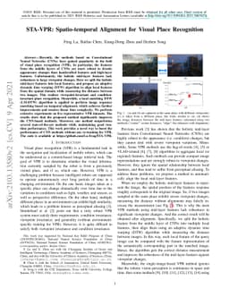 STA-VPR: Spatio-temporal Alignment for Visual Place Recognition