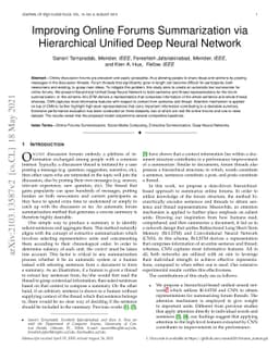 Improving Online Forums Summarization via Hierarchical Unified Deep
  Neural Network