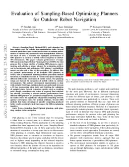 Evaluation of Sampling-Based Optimizing Planners for Outdoor Robot
  Navigation