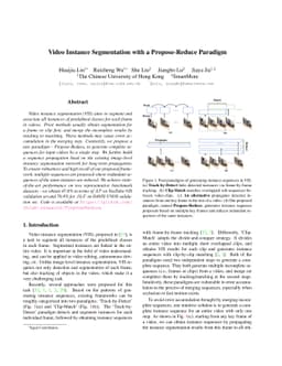Video Instance Segmentation with a Propose-Reduce Paradigm