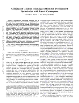 Compressed Gradient Tracking Methods for Decentralized Optimization with
  Linear Convergence
