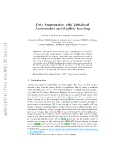 Data Augmentation with Variational Autoencoders and Manifold Sampling