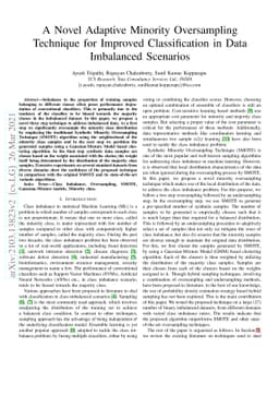 A Novel Adaptive Minority Oversampling Technique for Improved
  Classification in Data Imbalanced Scenarios