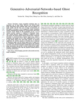 Generative-Adversarial-Networks-based Ghost Recognition