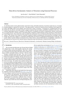 Data-driven Aerodynamic Analysis of Structures using Gaussian Processes
