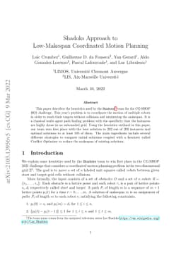 Shadoks Approach to Low-Makespan Coordinated Motion Planning