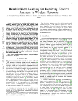 Reinforcement Learning for Deceiving Reactive Jammers in Wireless
  Networks