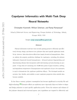 Copolymer Informatics with Multi-Task Deep Neural Networks