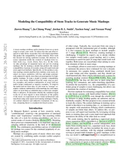 Modeling the Compatibility of Stem Tracks to Generate Music Mashups