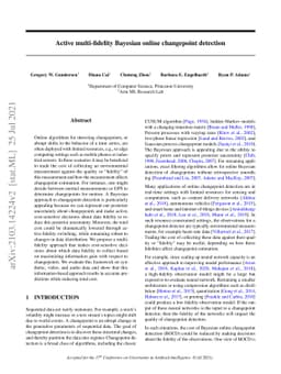 Active multi-fidelity Bayesian online changepoint detection