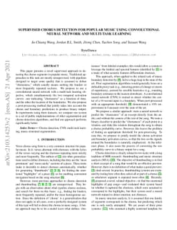 Supervised Chorus Detection for Popular Music Using Convolutional Neural
  Network and Multi-task Learning
