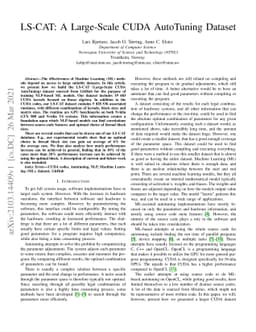 LS-CAT: A Large-Scale CUDA AutoTuning Dataset