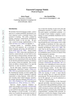 Functorial Language Models