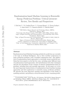 Randomization-based Machine Learning in Renewable Energy Prediction
  Problems: Critical Literature Review, New Results and Perspectives