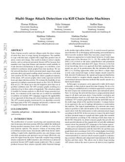 Multi-Stage Attack Detection via Kill Chain State Machines