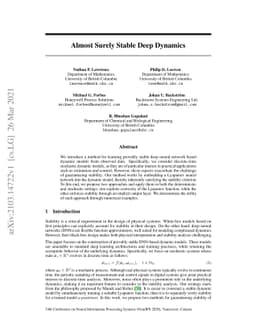 Almost Surely Stable Deep Dynamics