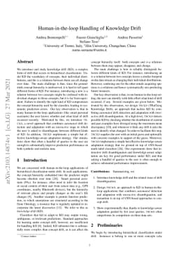 Human-in-the-loop Handling of Knowledge Drift