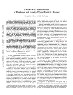 Effective GPU Parallelization of Distributed and Localized Model
  Predictive Control