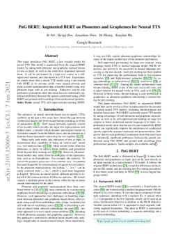 PnG BERT: Augmented BERT on Phonemes and Graphemes for Neural TTS