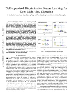 Self-supervised Discriminative Feature Learning for Deep Multi-view
  Clustering