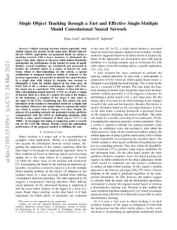 Single Object Tracking through a Fast and Effective Single-Multiple
  Model Convolutional Neural Network