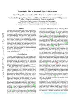 Quantifying Bias in Automatic Speech Recognition