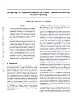 MergeComp: A Compression Scheduler for Scalable Communication-Efficient
  Distributed Training
