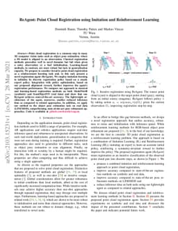 ReAgent: Point Cloud Registration using Imitation and Reinforcement
  Learning