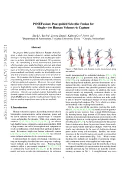 POSEFusion: Pose-guided Selective Fusion for Single-view Human
  Volumetric Capture