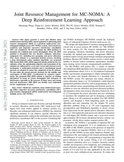 Joint Resource Management for MC-NOMA: A Deep Reinforcement Learning
  Approach
