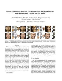 Towards High Fidelity Monocular Face Reconstruction with Rich
  Reflectance using Self-supervised Learning and Ray Tracing