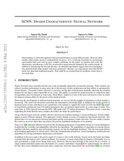 SCNN: Swarm Characteristic Neural Network