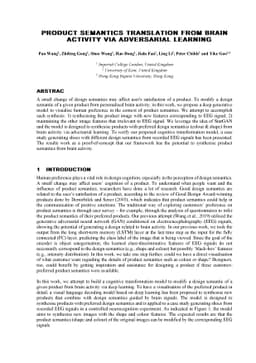 Product semantics translation from brain activity via adversarial
  learning