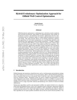 Hybrid Evolutionary Optimization Approach for Oilfield Well Control
  Optimization