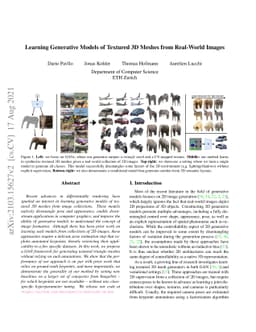 Learning Generative Models of Textured 3D Meshes from Real-World Images
