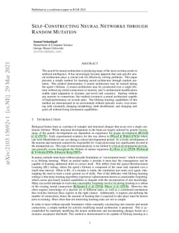 Self-Constructing Neural Networks Through Random Mutation