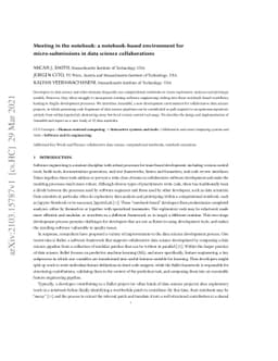 Meeting in the notebook: a notebook-based environment for
  micro-submissions in data science collaborations