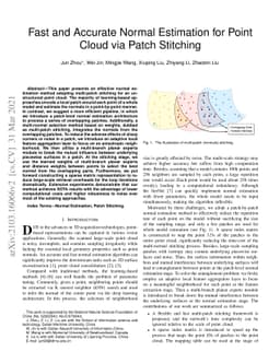 Fast and Accurate Normal Estimation for Point Cloud via Patch Stitching