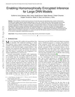 Enabling Homomorphically Encrypted Inference for Large DNN Models