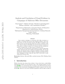Analysis and Correlation of Visual Evidence in Campaigns of Malicious
  Office Documents